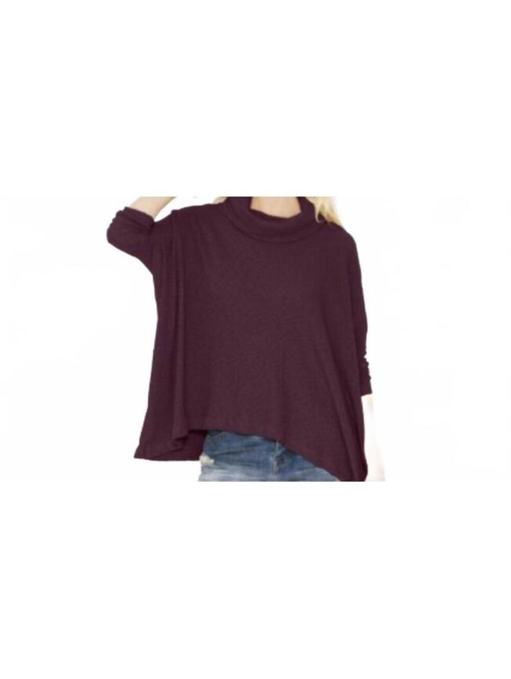 Free People "World Traveler" cowl neck top - slouchy and split open back - Small